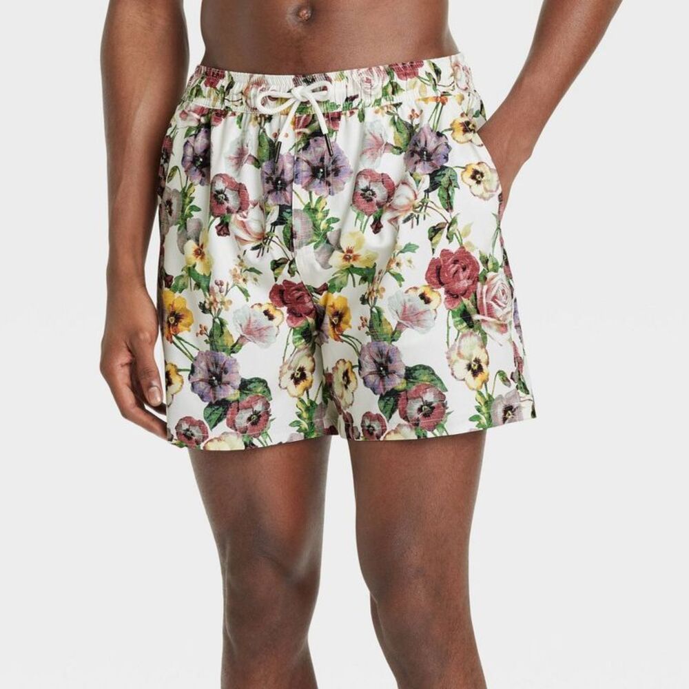 Open Box - Goodfellow & Co - Men's 5" Swim Shorts - Goodfellow & Co  Off-White
